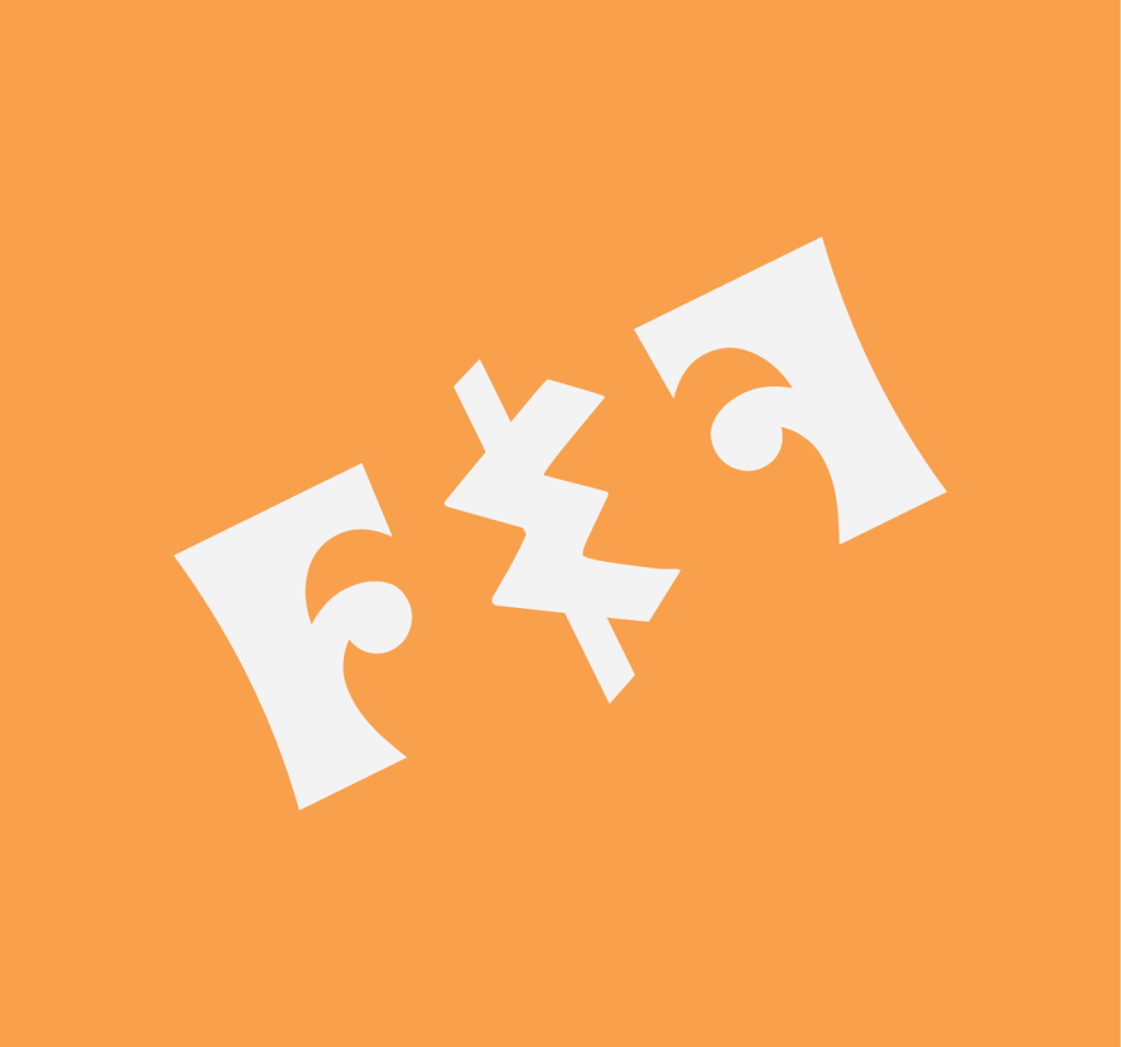 Fate and Foam alternative logo in orange colour swatch