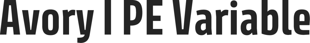 Avory I PE Variable font